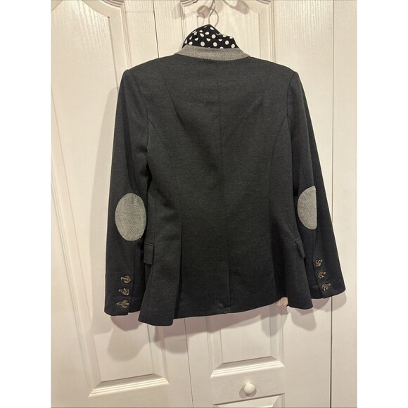 Cartonnier Anthropologie women's gray blazer jacket shoulder pad S pockets lined - Picture 11 of 13